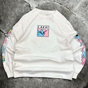 White Long Sleeve Tee with Graphic Design